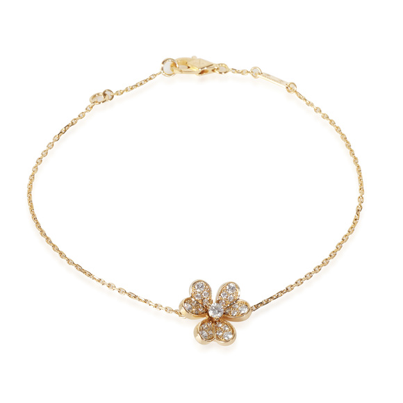 Van Cleef & Arpels Yellow Gold Diamond Mini Model Frivole Bracelet - Picture 1 of 5